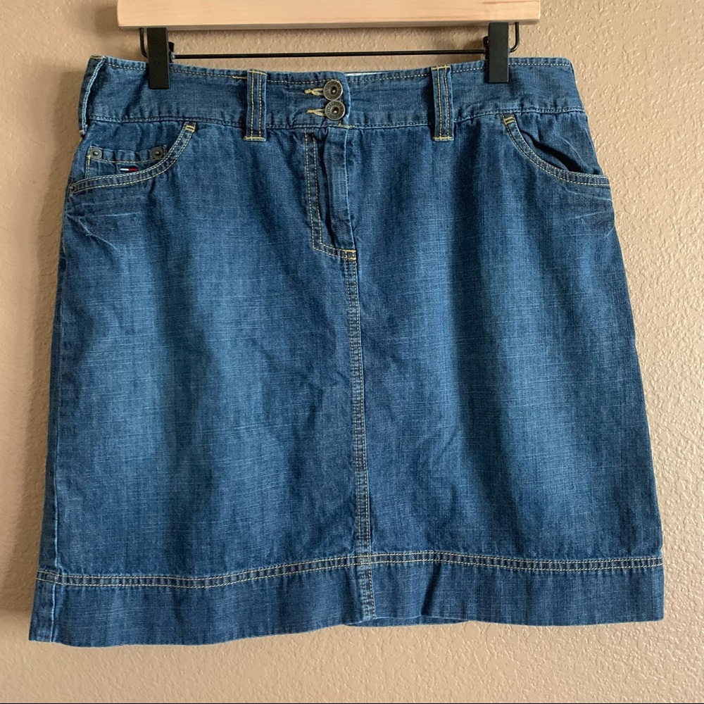 Tommy Hilfiger Y2K Mini Denim Skirt Size 8